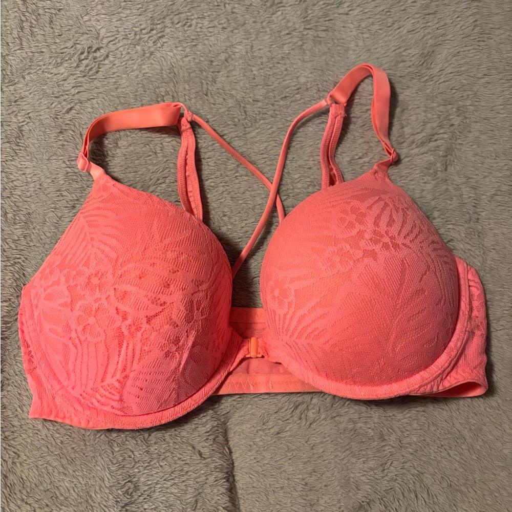 Coral Lace Women's Bra